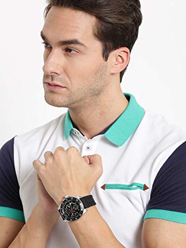 Guess Reloj Black Rubber Strap Black Dial Multifunction Mens Watch - W0798G1 #TOP4