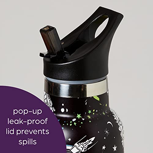 Highlights Insulated Water Bottle For Kids, 20-Ounce Stainless Steel Water Bottles For Boys And Girls, Double Wall Vacuum Insulated, Kids Water Bottle For School (Space - Black) #TOP2