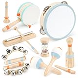 Vanplay Baby Musical Toys Set - Montessori Toys for 2 3 Year Old Boy Girl Birthday Gifts, 8 in 1 Musical Instruments for Toddlers with Drum/Flute/Maracas, Preschool Learning Toys for Baby 18+ Months