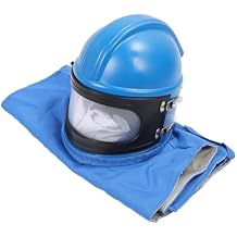 Sandblaster Helmet, Air Supplied Safety Sandblast Helmet, Sandblaster Sandblasting Hood Protector Gear for Sandblasting Equipped with Air Hose and Lenses