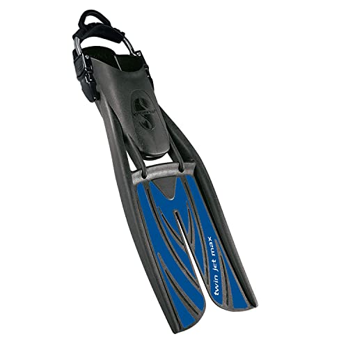 SCUBAPRO Twin Jet Max Diving Fin (Black/Blue, Large)