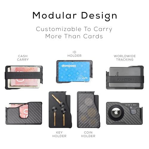 FANTOM X Card Fanning Wallet, RFID Aluminum Card Holder, Carbon, Extra Slim Size Holds 4-7 Cards (Carbon Fiber, Extra Slim 4-7)4