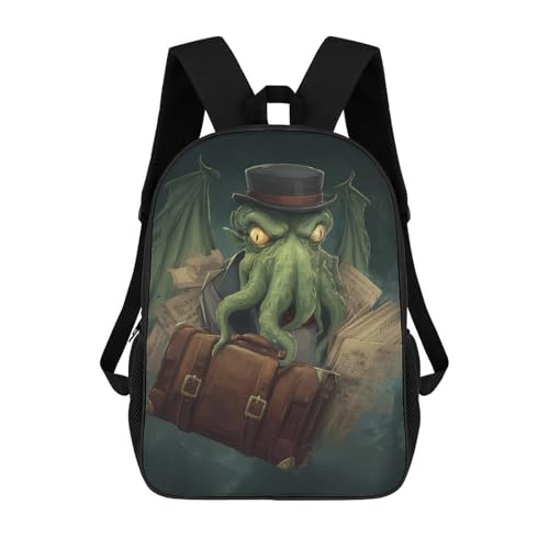 C-thu-lhus Funny Travel Classic 17 Inch Backpack Travel Daypack Casual Shoulder Bag with Adjustable Strap for Men Women