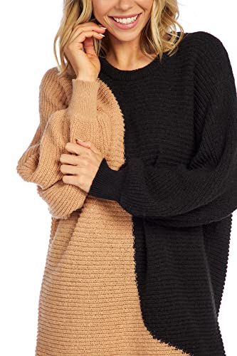 Image of Mud Pie Women's Maple Womens Colorblock Oversize Sweater