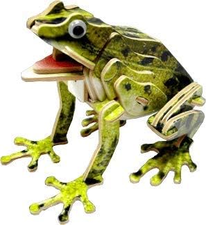 Frog Color 3D Wooden DIY Jigsaw Puzzle - Arts and Crafts Gifts for Kids and Adults
