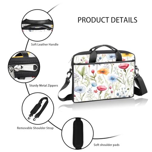 Bolsa para Laptop Acuarela Floral 15 Pulgadas miniatura 4