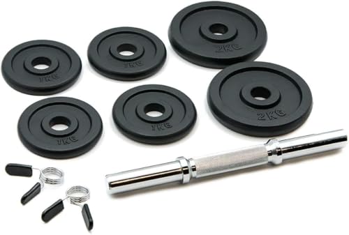 Set Mancuernas Evergy Home. Mancuerna Individual con discos fraccionales. Pesa para entrenamiento en casa. Mancuerna Ajustable (10, Kilogramos).