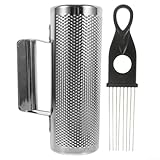 Stainless Steel Guiro, Easy to Use with Scraper, Latin Percussion Instrument (3 8inch)