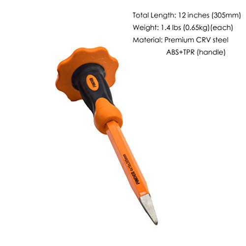 Finder 12-Inch Heavy Duty Pointed Chisels With Hand Protection thumb #1