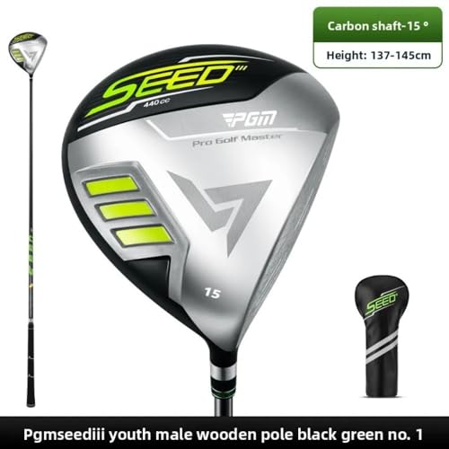 Prawosprawieżny Junior Golf Driver Set 51-69 Inch, Lekki Grafitowy Wał Młodzieżowy Klub Drewniany dla Dzieci Chłopięcych Dziewcząt, R Flex Sprzęt Ćwiczeniowy z Pokrywą Głowy do Kontroli Swingu