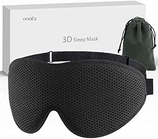 Sleep Masks,onaEz 2023 Upgraded 3D Mesh Eye Mask Eyelash Friendly with 13mm Eye Sockets,Super Breathable & Comfortable Blindfold for Women Men,100% Light Blocking Sleeping Mask for Travel, Nap, Yoga