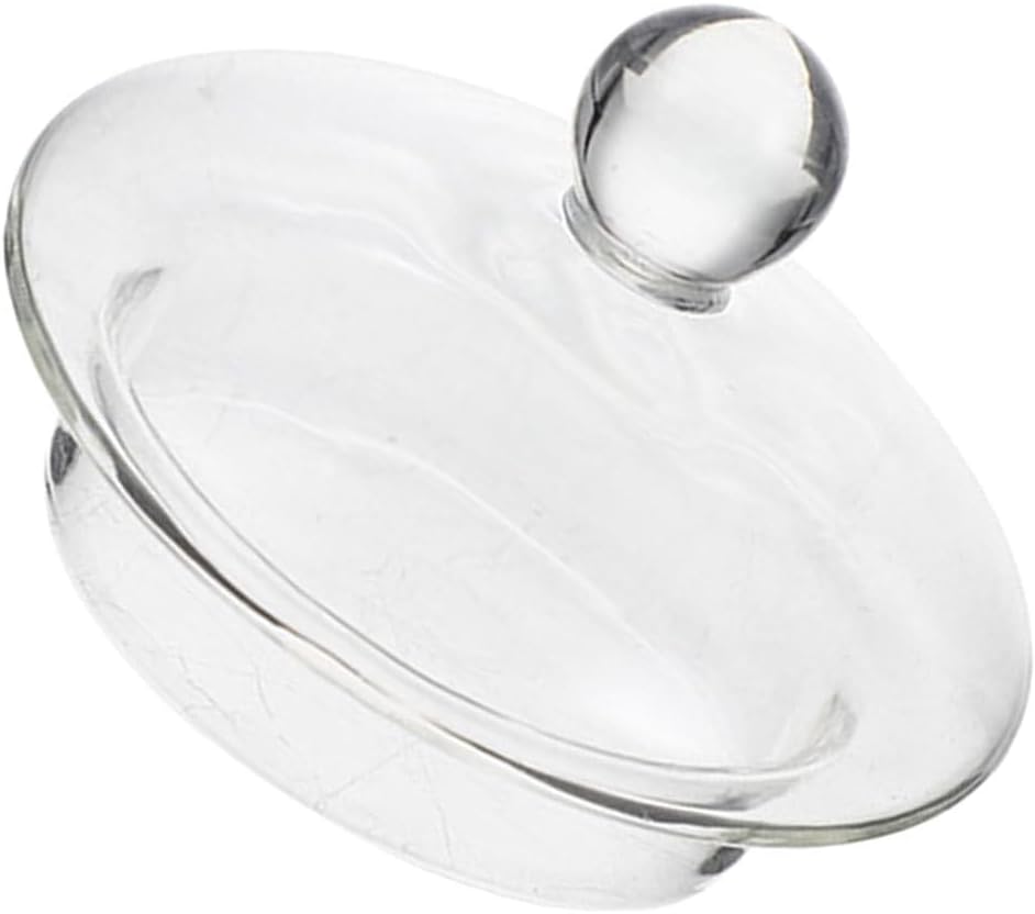 SHINEOFI Glass Teapot Lid Replacement 2.95 Inch Round Tea Pot Lid for Tea Kettle Heat Resistant Clear Teapot Accessory Cover for Home Kitchen Family Party Camping