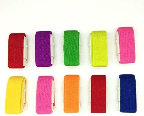 10-Pack Tourniquet Elastic First Aid Quick Release Medical Sport Emergency Buckle Band(Random Color)