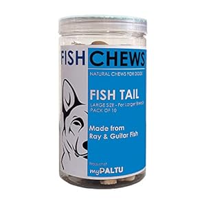 myPALTU Fish Tail Chews for Dogs – Large Size (Pack of 10)