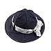 Produktbild Hillento Baby Kinder Mädchen Jungen Kleinkind Fischer Eimer Hut Muster breiten Rand Outdoor Cap Sonnenhut, mit Riemen, schwarz