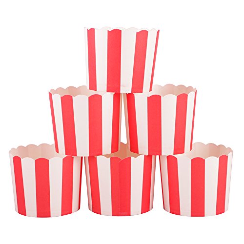 Webake Full Size Paper Baking Cups Red Cupcake Liners for Popcorn Cupcake, Cupcake