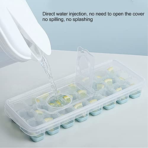 Molde para fazer gelo, bandeja de cubos de gelo de liberação fácil empilhável com tampa para pudins