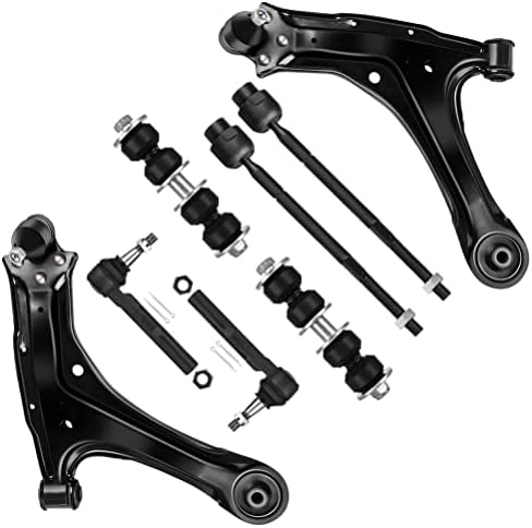 SCITOO 8pcs Front Suspension Kit Lower Control Arm Ball Joint Stabilizer Sway Bar Link Inner Outer Tie Rod Fit 1997-2003 For Chevy For Malibu Classic For Oldsmobile Alero Cutlass For Pontiac Grand Am