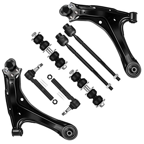 Scitoo 8Pcs Front Suspension Kit Lower Control Arm Ball Joint Stabilizer Sway Bar Link Inner Outer Tie Rod Fit 1997-2003 For Chevy For Malibu Classic For Oldsmobile Alero Cutlass For Pontiac Grand Am #TOP25