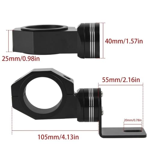 UTV Roll Bar Mounting Bracket para roll cages de 1.75-2 pulgadas en color negro 3