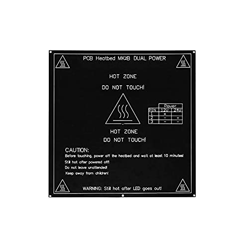 Lysee 3D Printer Parts & Accessories - Heated Bed Parts Hotbed Aluminum Plate PCB Board for 3D Printer QJY99 - (Size: Red 214x314x2.0mm)