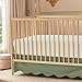 Brandream Scallop Edge Cotton Crib Skirt Toddler Bedskirt Baby Nursery Crib Bed Skirt Boho Bohemian Neutral Solid Color Vintage Sage Green Farmhouse Chic Boho Bohemian Skirt