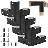 Rasugarlary Work Bench Brackets, 4 Pieces 2 x 4 Steel Corner Brackets Right Angle Corner Support Bracket for DIY Shelving Work Table Furniture Repairs (Actual 1.5'x3.5')