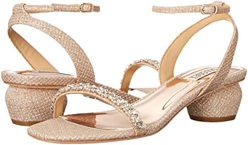 Badgley Mischka Women's TARIKA Heeled Sandal, Pale Gold, 7.5 | Image 6
