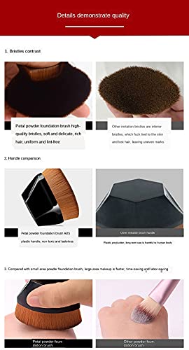 Pincel de maquiagem para base, pincel hexagonal Kabuki para base em pó líquido para misturar líquido