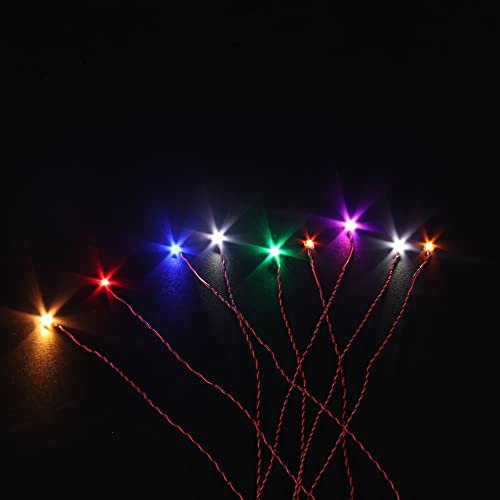 BrickBling Lot de 2 lampes LED clignotantes colorées (30 cm) pour éclairage DIY/MOC - Compatible...