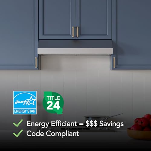 Broan-NuTone 36-Inch Stainless Steel Under Cabinet Range Hood- Trusted Quiet Power with 350 CFM, 1.5 Sones for Effective Everyday Kitchen Ventilation