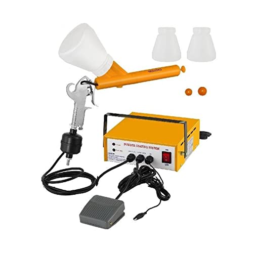 Photo de dhl-pc03-pistolet-a-peinture-electrostatique-33-w-rouge