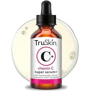 TruSkin Vitamin C Super Serum for Face – Five Skin Benefits in One Serum with Vitamin C, Retinol, Niacinamide, Hyaluronic Acid & Squalane – Brighten, Firm & Smooth the Look of Skin – 1 fl oz