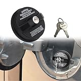 CHRYMUM Locking Gas Cap with 2 Keys, Lock Fuel Cap Compatible With Toyota Chevy GMC Honda Nissan 4Runner FJ Cruiser Highlander RAV4 Silverado Express Sierra Accord Altima, 10504 77300-47020