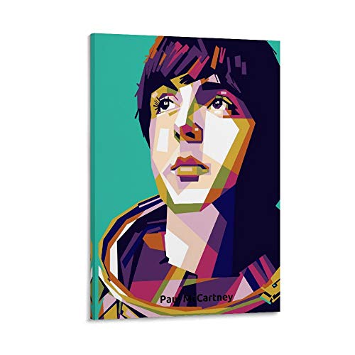 ASDYO Paul McCartney Poster abstrait sur toile Motif groupe de rock des Beatles 50 x 75 cm - Les Beatles, Paul McCartney, John Lennon, RIngo Starr, George Harrison ASDYO Paul McCartney Poster abstrait sur toile Motif groupe de rock des Beatles 50 x 75 cm