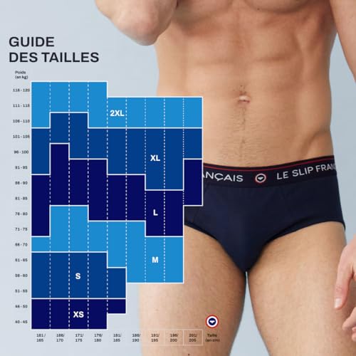 Le Slip Français - Lot de 3 Slips en Coton 100% Made in France, XL – vue 6