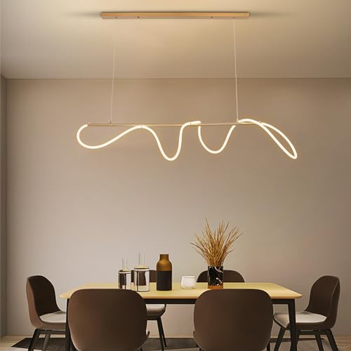 LOHISHILO 60W Linear Kitchen Island Light, 3500K LED