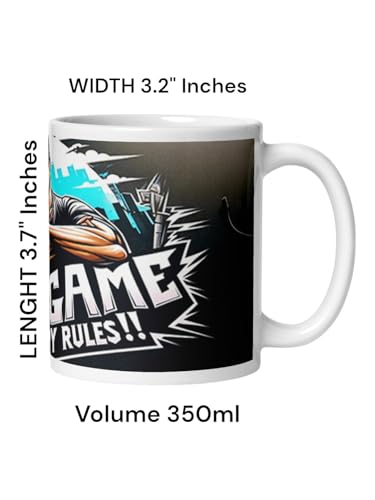Image of Better Gift Flowers My Game My Rule Mug, Round Shaped Multicolor Themed Coffee Mugs, Mug for Gifting, Gifting Items for Family, Friends & Closed Ones