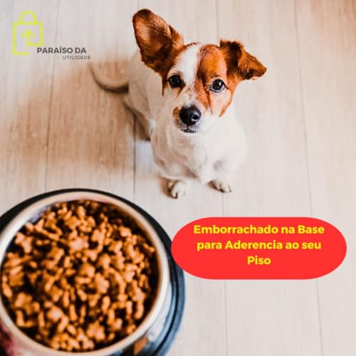 Comedouro Tigela Cachorro Inox Antiderrapante Comedouro Bebedouro Tigela Alimentador de Cachorro Não