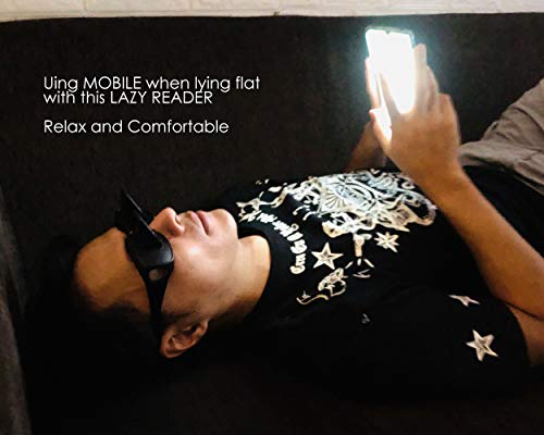 ds. unverwechselbarer Stil ds. unverwechselbarer Stil Lazy Reader-Brille Prisma-Brille Liegend im Bett Horizontal Fernsehen Fernsehen Lesebrille Horizontale Lazy-Brille