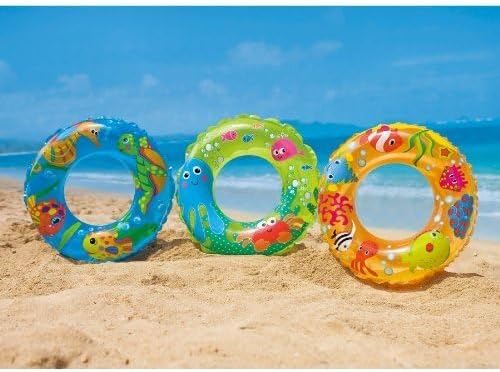 Miniatura 3 de Intex 59242 Tubo inflable y transparente en forma de anillo para nadar, de 24 pulgadas, el color puede variar, paquete de 2