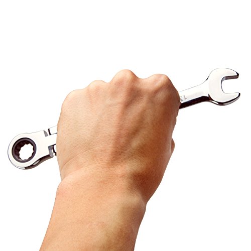 Acrux7 Ratcheting Wrench Set, Flex Head Metric Combination Wrench Set, 6 Ratcheting Spanners: 8Mm 9Mm 10Mm 11Mm 12Mm 13Mm, Chrome Vanadium Steel Wrenches For Metric Hex Nuts Bolts Standoffs #TOP5