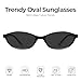 mosanana Trendy Oval Sunglasses for Women Cat Eye Retro 90S Small Vintage Cute Fashion Cool Black 2026 Thin Skinny Narrow Tiny Grey Sunnies MS52587