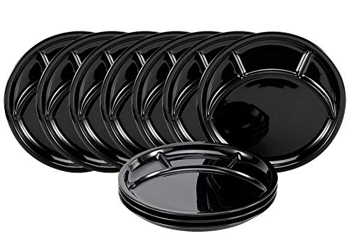 10er SET CreaTable 22920 Fondueteller UNIVERSAL 27 cm, schwarz glänzend