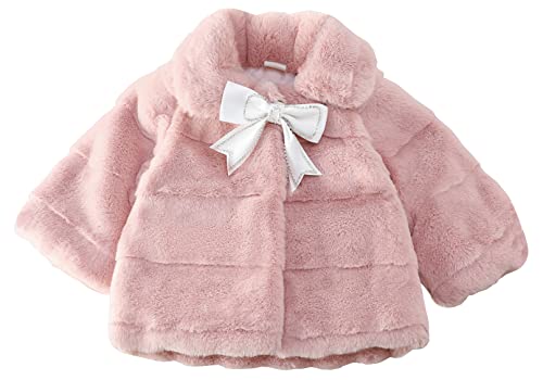 Happy Cherry Baby Girls Fur Warm Coat Cloak Overcoat Hoodies Cute Outdoor Suit