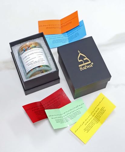 Safwa Bocal avec Versets du Coran et Hadiths Authentiques – Arabe/Français, Bandes Colorées par Émotion – Cadeau Islamique Homme Femme, Décoration Ramadan & Aïd, Sadaqah Jariyah (Bocal Hadith)
