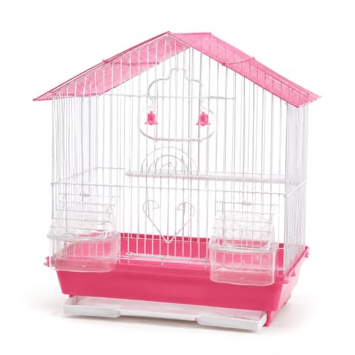 Yunhgft käfig pink für Wellensittiche & vögel, Metall Käfig mit Zubehör