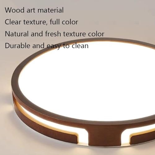 Lámpara de techo creativa de madera para comedor y dormitorio con luz LED regulable 7