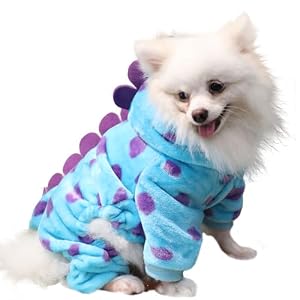Dog Dinosaur Costume,Dog Hoodies Cold Weather Coat Winter Costume for Small Medium Dogs Cats, Dog Pajamas for Christmas Halloween Dog Dinosaur Costume,Dog Hoodies Cold Weather Coat Winter Costume for Small Medium Dogs Cats, Dog Pajamas for Christmas Halloween