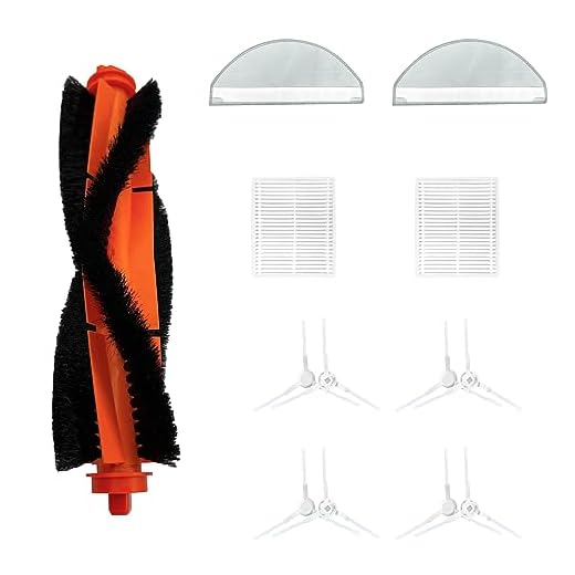 NUHFUFA 13 peças robô aspirador de pó acessórios para Xiaomi Mijia 3C Enhanced E10/C103/B112/E12, escova principal/escova lateral/panos/filtro